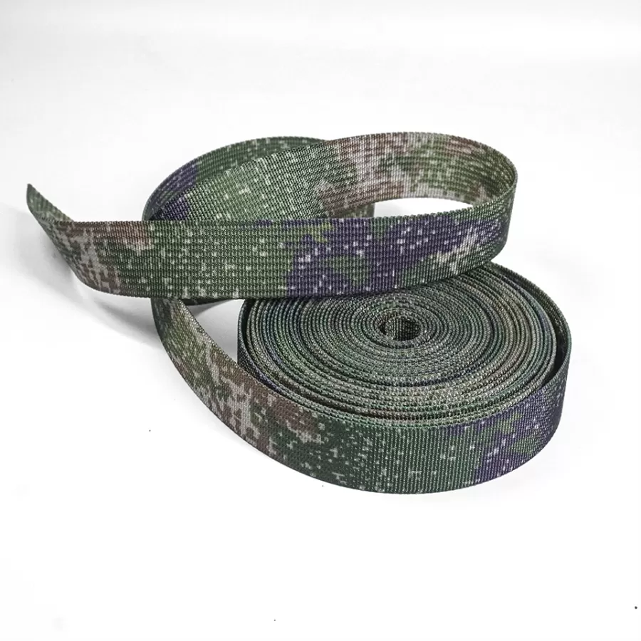 Polyester camouflage webbing