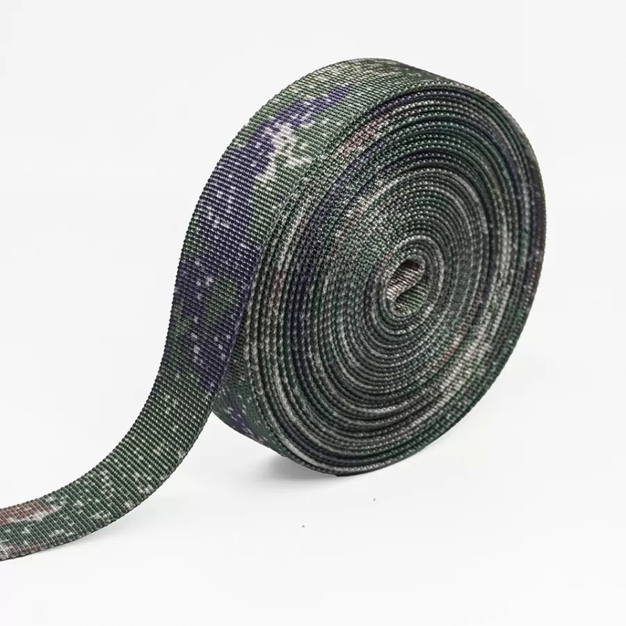 Polyester camouflage webbing