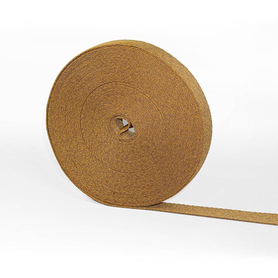 Polyester cotton blended woven tape twill orange handheld strap